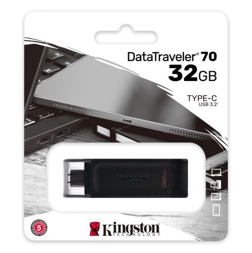 Flash Drive 32GB USB-C 3.2 Gen1 DataTraveler 70 DT70/32GB 740617305234