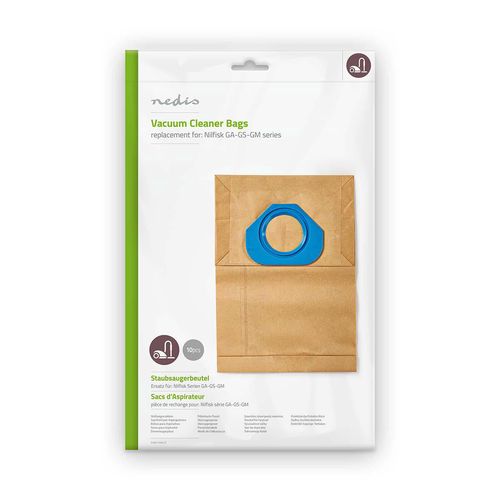 Vacuum Cleaner Bag | 10 pcs | Paper | Most sold for: Nilfisk | Brown DUBG110NIL10 5412810284986
