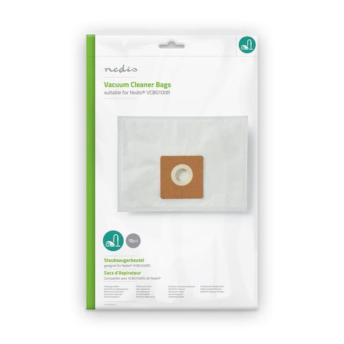 Vacuum Cleaner Bag | 10 pcs | Synthetic | Most sold for: Nedis VCBG100xx | White DUBG120NED10 5412810309771