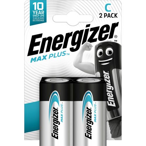 Алкалиновая батарейка LR14 (C) 1,5V MAX plus Energizer 2шт блистер LR14/ENE/MAX-BL2 7638900423334