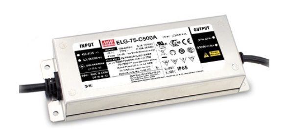 75W single output LED power supply 500mA 75-150V, dimming DALI, PFC, IP67, MEAN WELL ELG-75-C500DA-3Y