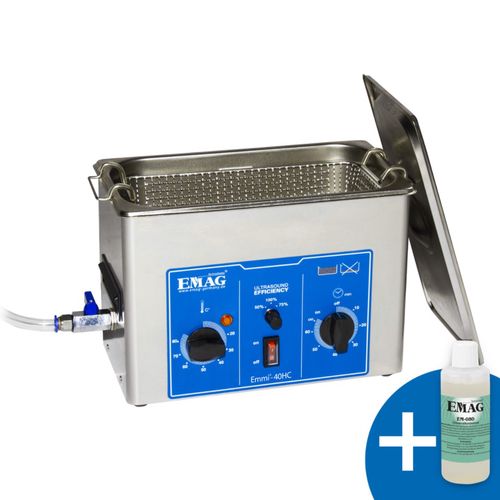 Ultrasonic Cleaner 4l 240W with Timer & Drain Tap, EMAG-Germany EM-40HC 4040513600102