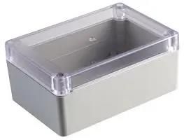 ENCLOSURE WITH CLR LID, 125X85X55MM RP1135C