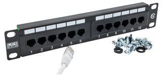 12 PORT, PATCH PANEL, 4U CABINET PPAN-12-10