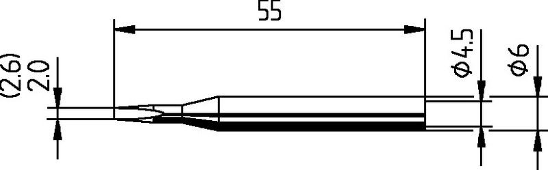 Jooteotsik ERSADUR, 2,6mm/0,102in, ERSA ER0162KD 4003008052565