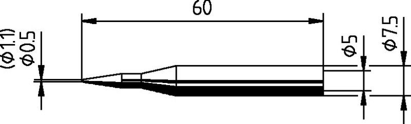 Jooteotsik ERSADUR, 1,1mm/0,043in, ERSA ER0172BD 4003008052626