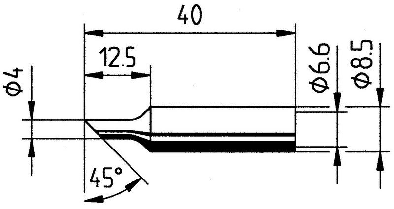 Jooteotsik ERSADUR, 4.0mm/0.157in, ERSA ER0832NDLF 4003008075212