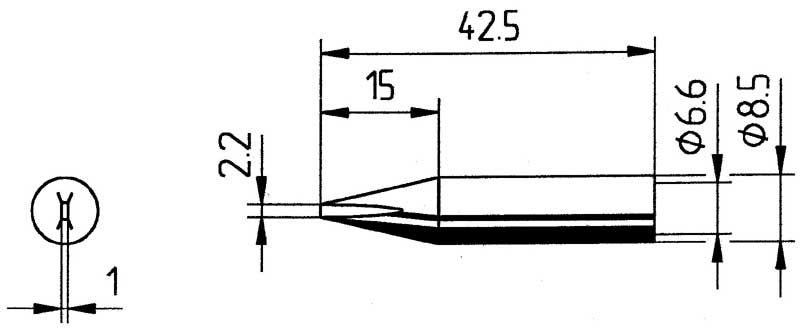 Jooteotsik ERSADUR, 2,2mm/0,087in, ERSA ER0842CD 4003008077377