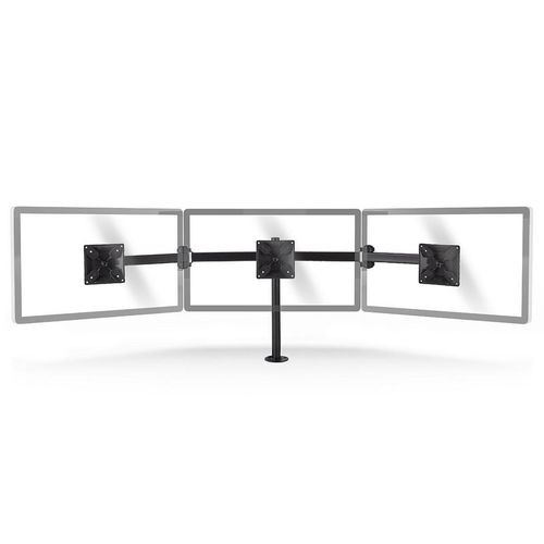 Desk Monitor Mount | 3 Screens | 14 - 24 " | 75x75 / 100x100 | Full Motion ERGOTMM100BK