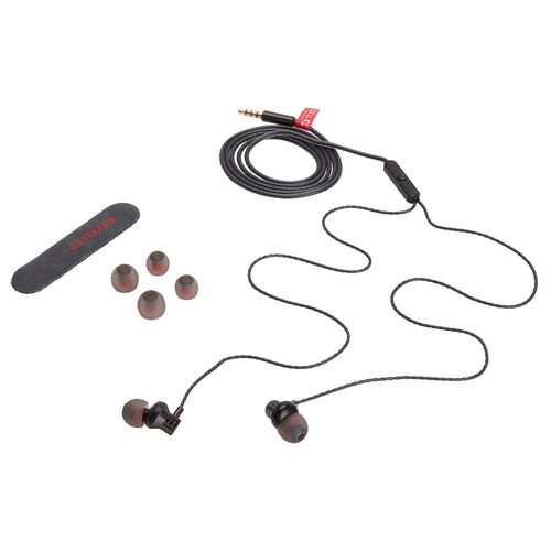 Earphones with Built-in Mic & In-Wire Remote Controller, Black ESTM-50BK 8435256897166