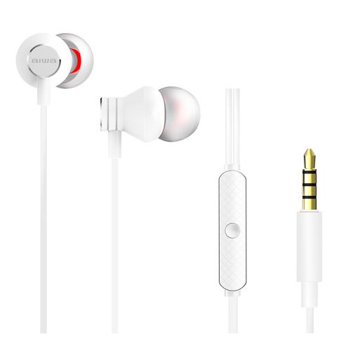 Earphones with Built-in Mic & In-Wire Remote Controller, White ESTM-50WT 8435256897630