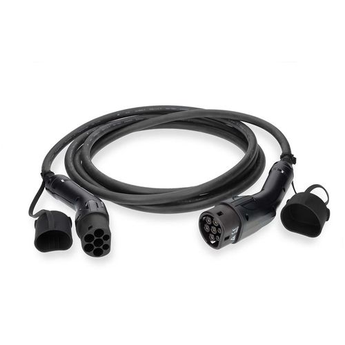 Electric Vehicle Cable | Cable Type 2 | 32 A | 22000 W | 3-Phases | 5.00 m | Black | Gift Box EVCA22KWBK50 5412810450954