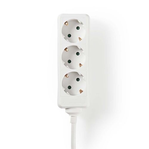 Extension Socket | Type F (CEE 7/7) | 3-Way | 3.00 m | 3680 W | 16 A | Kind of grounding: Side Contacts | 230 V AC 50/60 Hz | Socket angle: 45 ° | H05VV-F 3G1.5mm² | White EXSO330F1WTB 5412810290734