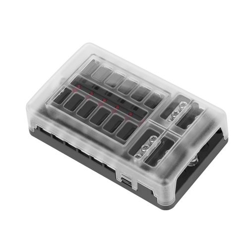 Car FuseBox 12 sockets 19mm FUSEBOX12 5901890062671