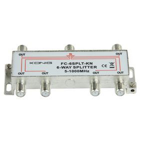 6 WAY F-SPLITTER 5-1000MHz KONIG FC-6SPLIT 4040849670220; 5412810063673