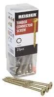 TIMBER CONNECTOR SCREWS  6 X 80 (25PK) TCN60080B