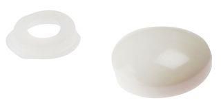 PLASTIC DOMED COVER CAPS WHITE PK25 25PDT0