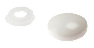 PLASTIC DOMED COVER CAPS WHITE PK200 200PDT0