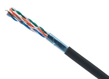 Outdoor F/UTP CAT5E cable24AWG, black KO/FTP/S 4779017014862