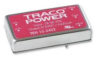 CONVERTER, DC/DC, 15W, +/-12V TEN 15-2422