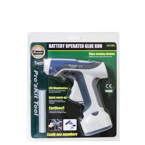 Hot Glue Gun AA battery powered 8W for Ø7mm sticks GK-361U Pro'sKit GK-368 4711552154542