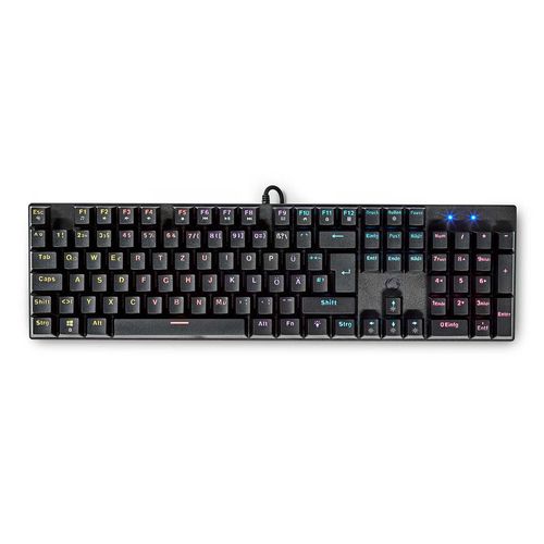 Wired Gaming Keyboard | USB Type-A | Mechanical Keys | LED | German | DE Layout | USB Powered | Power cable length: 1.50 m | Gaming GKBDM110BKDE 5412810415601