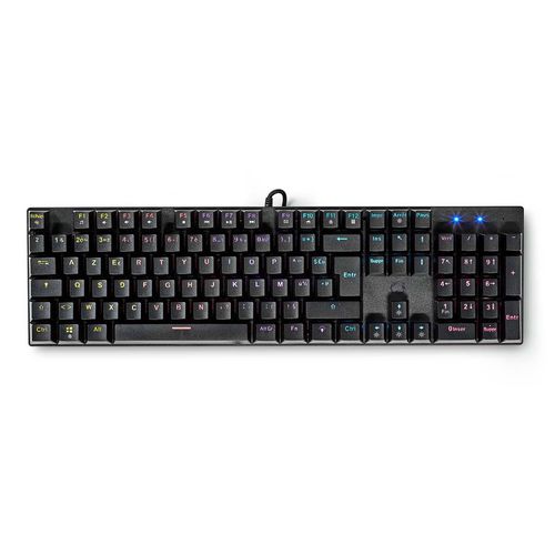 Wired Gaming Keyboard | USB Type-A | Mechanical Keys | LED | AZERTY | FR Layout | USB Powered | Power cable length: 1.50 m | Gaming GKBDM110BKFR 5412810415595