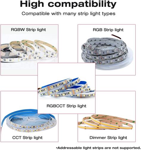 LED kontroller 12-24V 15A, RGB + CCT, mittedigitaalsetele LED ribadele, WLED ESP32 PWM, Wi-Fi GL-C-211WL 6978699220266