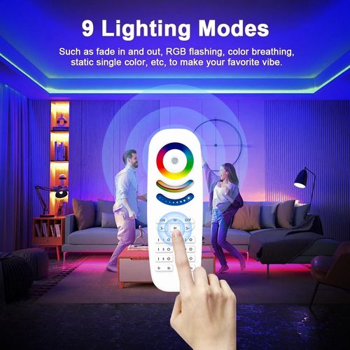 Пульт дистанционного управления для контроллеров GLEDOPTO RF, 8 зон, RGB + CCT / DIM GL-RC-009S 6978699220150