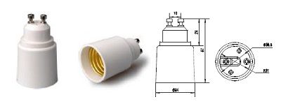 The transition socket from E27 to GU10 GU10/E27 5907760632234