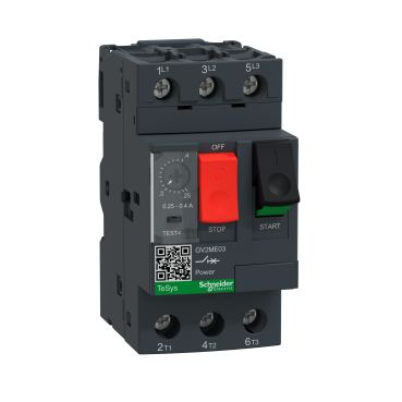 TeSys GV2-Circuit breaker-thermal-magnetic  0.25-0.4A GV2ME03