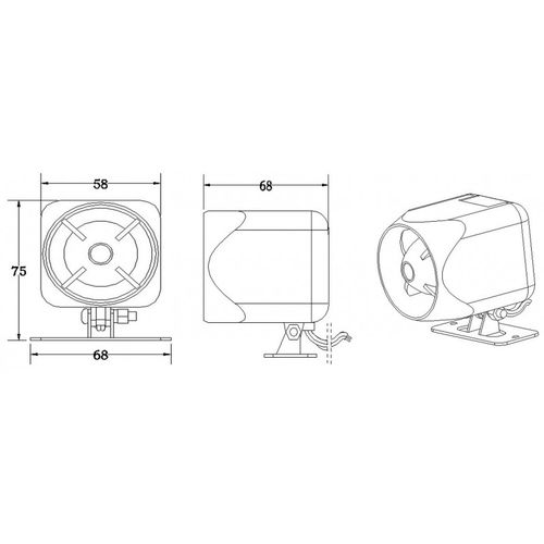 Auto sireen 12V/ 20W HC-S24