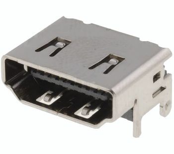 Разъем, HDMI, угловой SMD, угловой монтаж HDMI/H-PCB-F