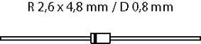 Rectifying diode 40V 1A DO15 1N5819