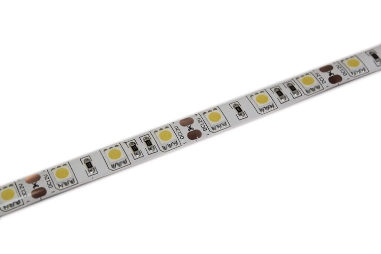 LED riba; veekindel; LED tüüp: 5050;  12V, 14,4W/m,; IP65; külm valge 5000-6000K HM-5050-60-WHm