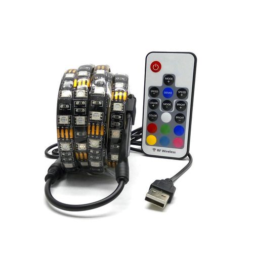 Светодиодная лента 5Vdc 7.2W 100cm 30LED/m RGB с USB и контроллером HM-USB-RGB30-1