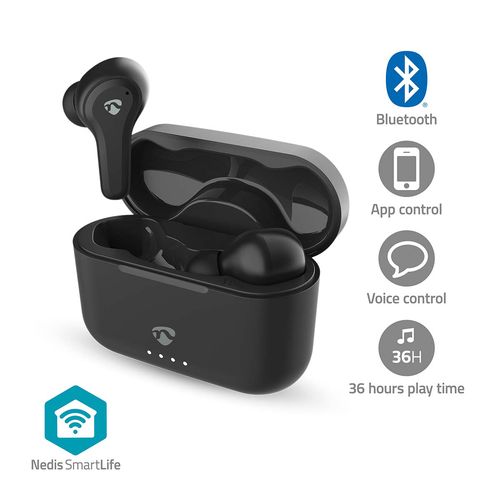 Fully Wireless Earphones | Hybrid (ENC + ANC) | Bluetooth® | Maximum battery play time: 36 hrs | Touch Control | Charging case | Wireless charging case | Built-in microphone | Voice control support | Black HPBT2475BK 5412810450428