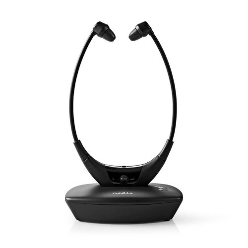 Wireless TV Headphones | RF | In-Ear | Maximum battery play time: 4.5 hrs | 35 m | Digital Audio | Charging dock | Balance control | Black HPRF010BK 5412810271030