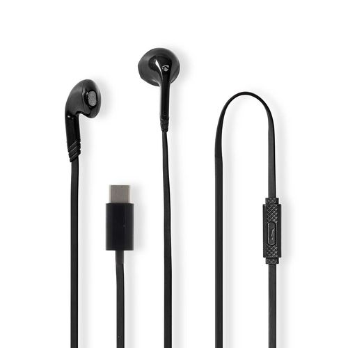 Wired Earphones | USB-C™ | Cable length: 1.20 m | Built-in microphone | Volume control | Black HPWD4024BK 5412810466184