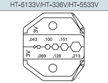 Kaabli pressimistangid RG-58174188236  (SMA, SMB, SMC, MCX) Hanlong Tools HT-336V HT-336V