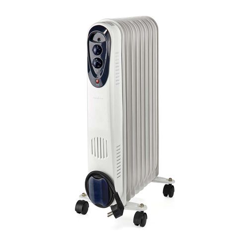 Mobile Oil Radiator | 800 / 1200 / 2000 W | 9 Fins | Adjustable thermostat | 3 Heat Settings | Fall over protection | White HTOI30WT9 5412810405084