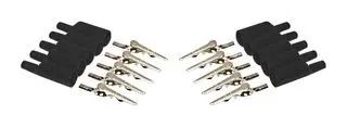 ALLIGATOR CLIP/INSULATOR, 10PC, BLACK BU-P2240-0