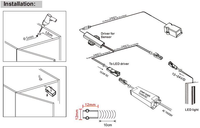 Светодиодный штекер 12-24Vdc, 4A, IR-индикатором, MINI, на поверхность IR009-D