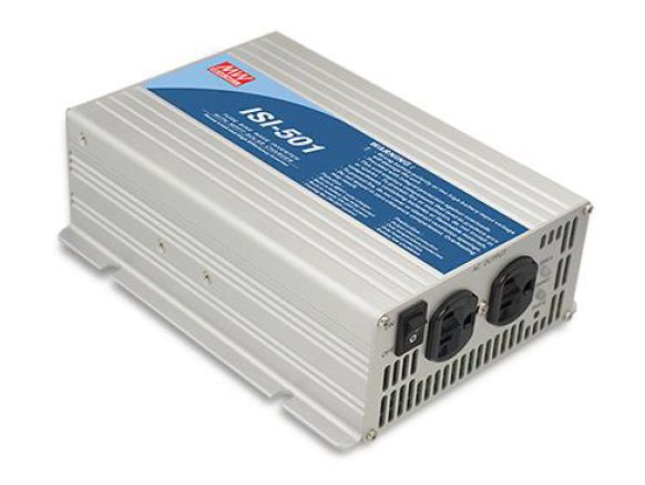 DC-AC True Sine Wave Inverter battery charger with built-in MPPT charger for solar systems; Battery 24Vdc; Output 230Vac - 500W, MEAN WELL ISI-501-224B