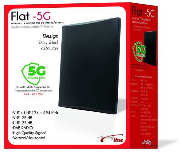 Антенна телевизионная усиленная комнатная VHF/UHF 22 дБ с фильтром 5G JL45030/5G 8023389761319