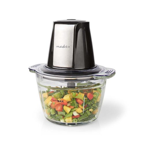 Food Chopper | 500 W | 1 l | Glass | 1-Speed Setting | Black / Silver KAMC300CGY 5412810336791