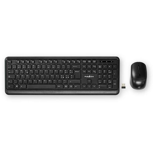 Mouse and Keyboard Set | Wireless | Mouse and keyboard connection: USB | 800 / 1200 / 1600 dpi | Adjustable DPI | QWERTY | IT Layout KBMCW100BKIT 5412810403998