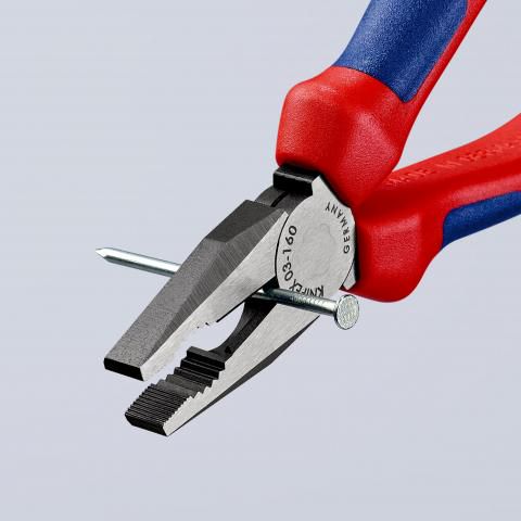 KNIPEX 03 02 160 Combination Pliers with multi-component grips black atramentized 160 mm KNIP/0302160