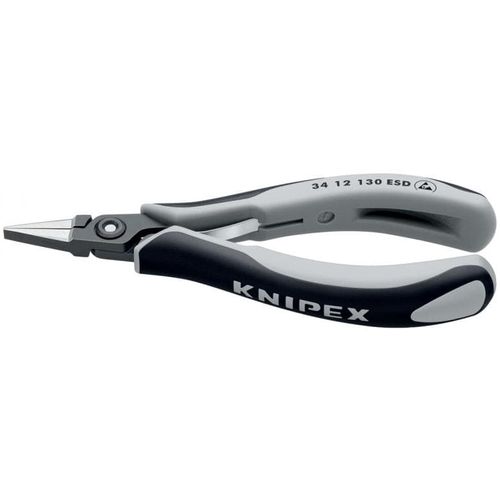 KNIPEX 34 12 130 ESD Precision Electronics Gripping Pliers ESD with multi-component grips burnished 135 mm KNIP/3412130ESD