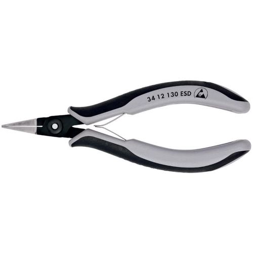 KNIPEX 34 12 130 ESD Precision Electronics Gripping Pliers ESD with multi-component grips burnished 135 mm KNIP/3412130ESD